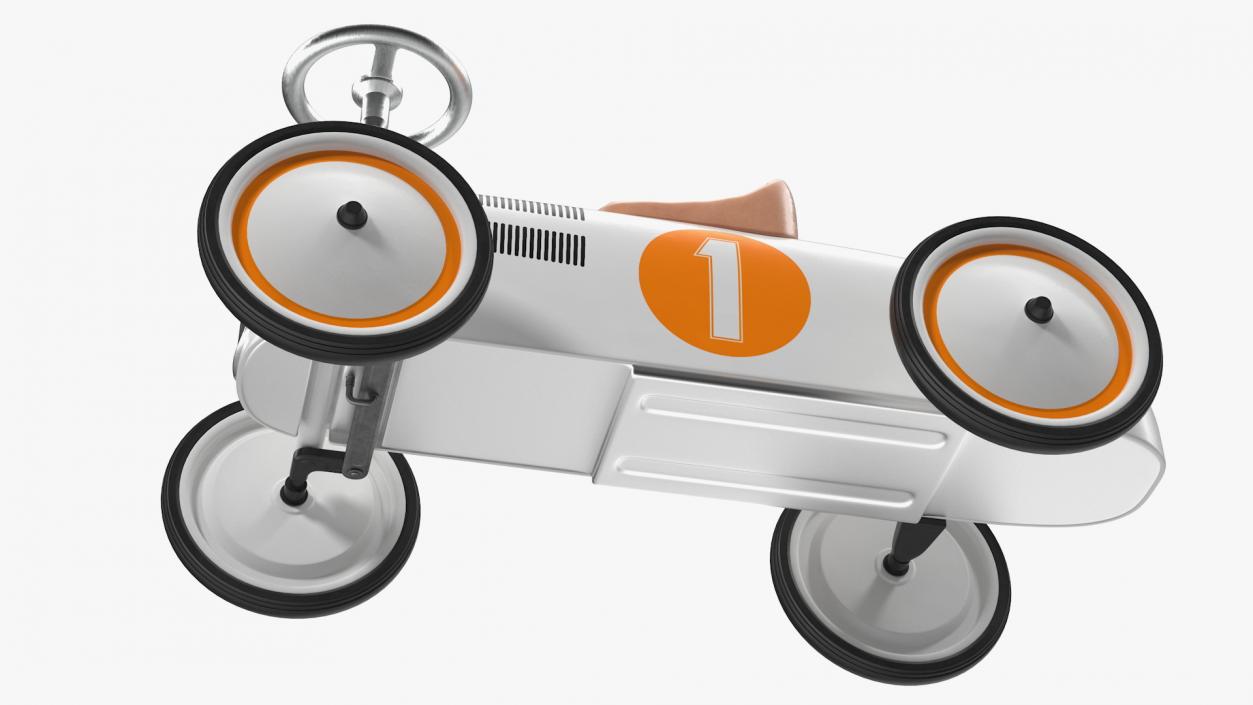 Retro Push Car 3D model