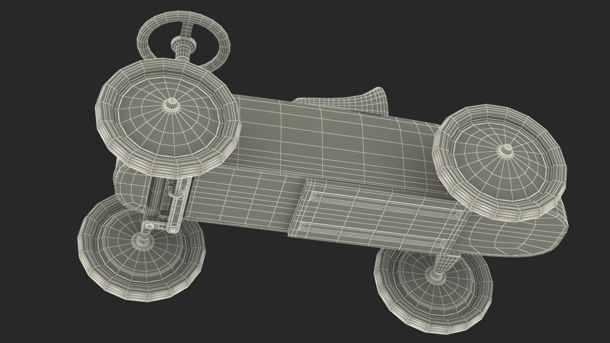 Retro Push Car 3D model