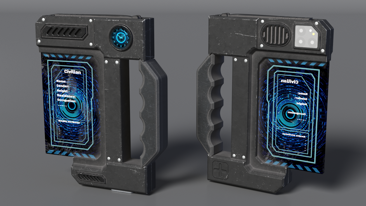 3D Old Sci-Fi Phone