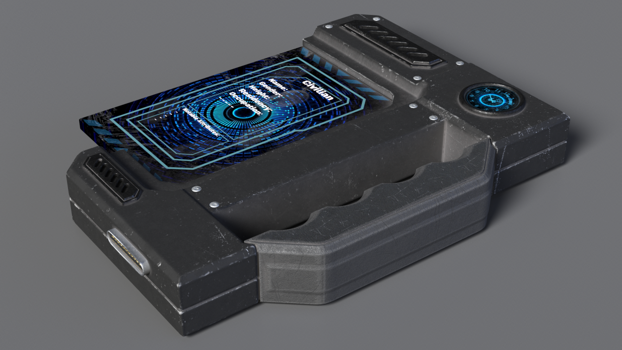 3D Old Sci-Fi Phone