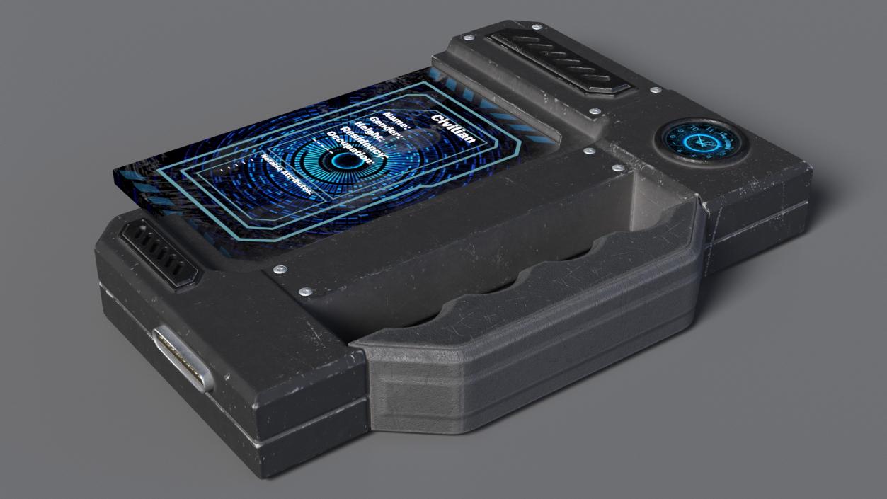 3D Old Sci-Fi Phone