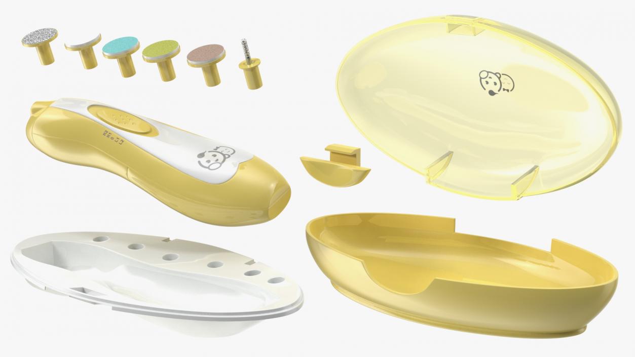3D Baby Nail File Kit Royal Angels Yellow model