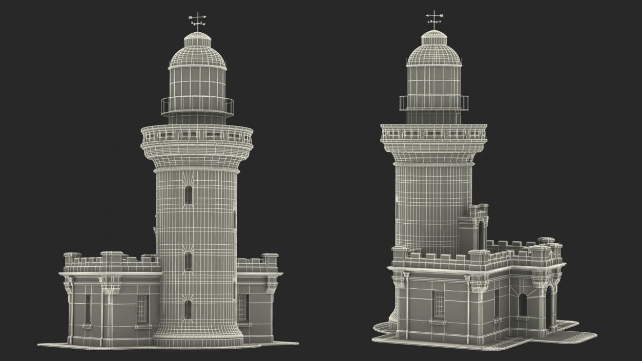 3D Vintage Lighthouse model