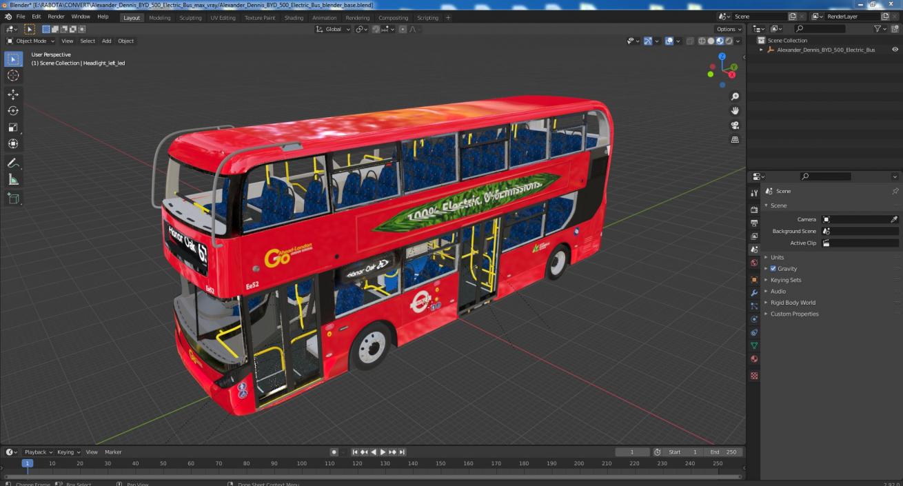 Alexander Dennis BYD 500 Electric Bus 3D