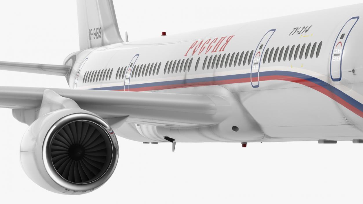 Tupolev Tu-214 Russian Government Airliner Flight 3D model