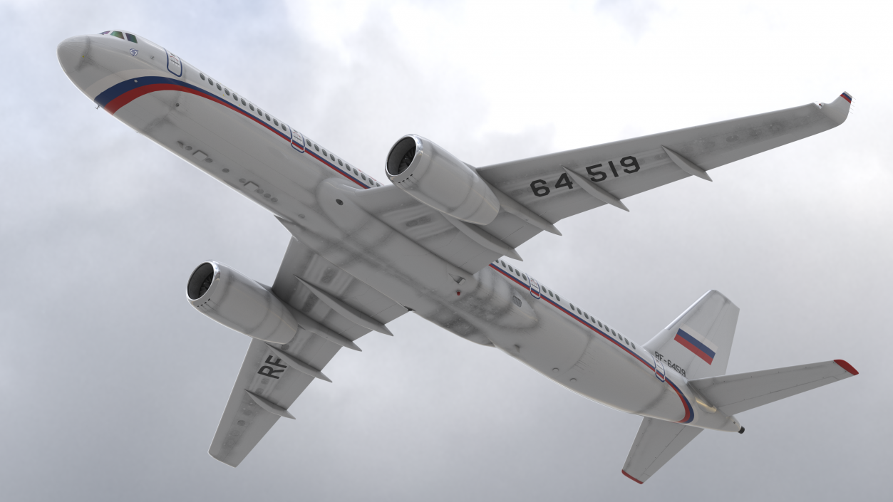 Tupolev Tu-214 Russian Government Airliner Flight 3D model