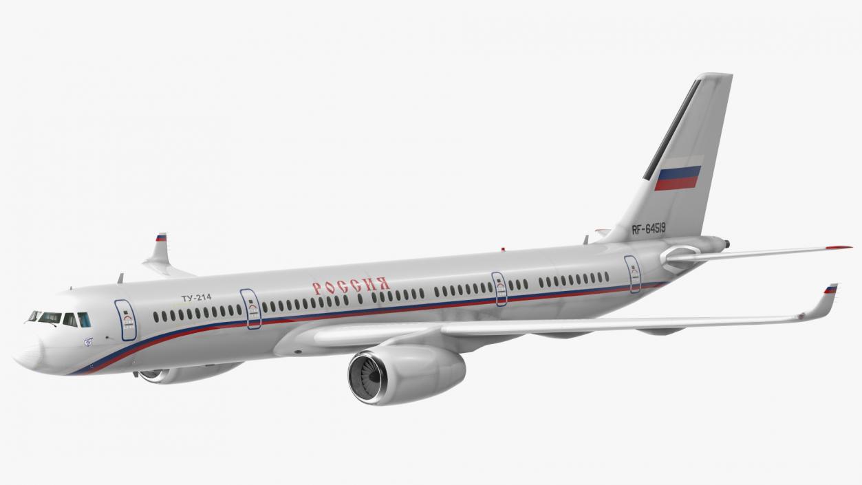 Tupolev Tu-214 Russian Government Airliner Flight 3D model