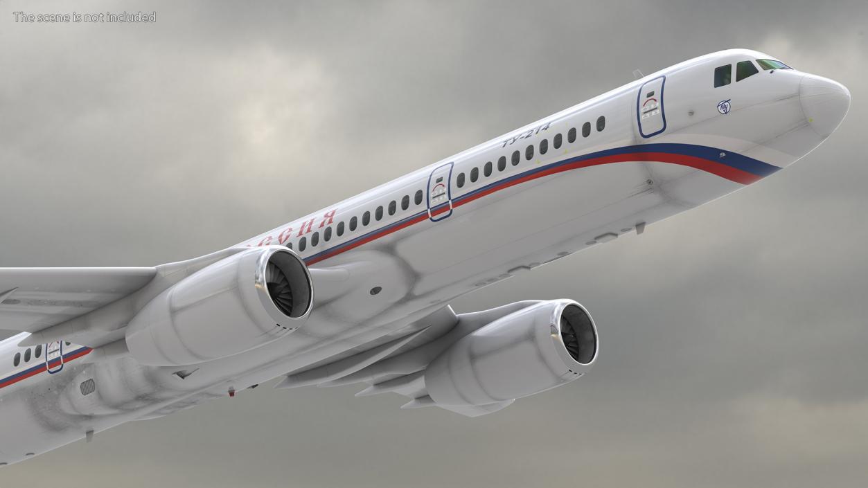 Tupolev Tu-214 Russian Government Airliner Flight 3D model