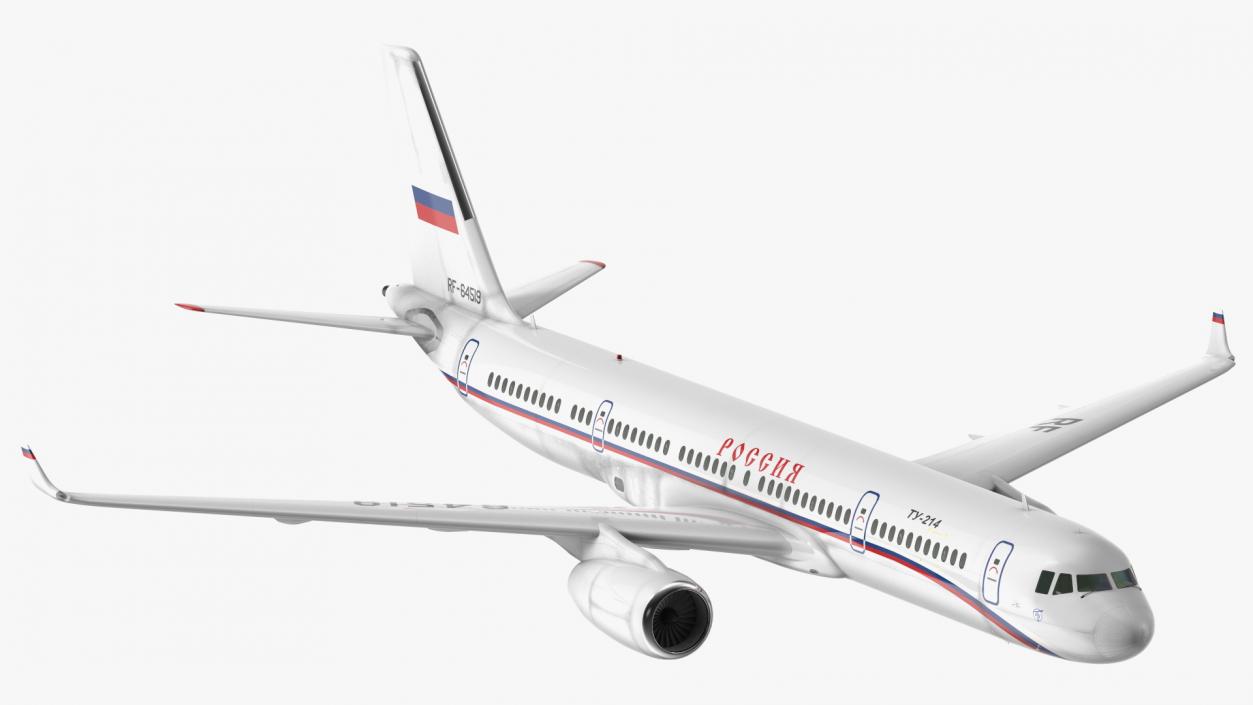 Tupolev Tu-214 Russian Government Airliner Flight 3D model