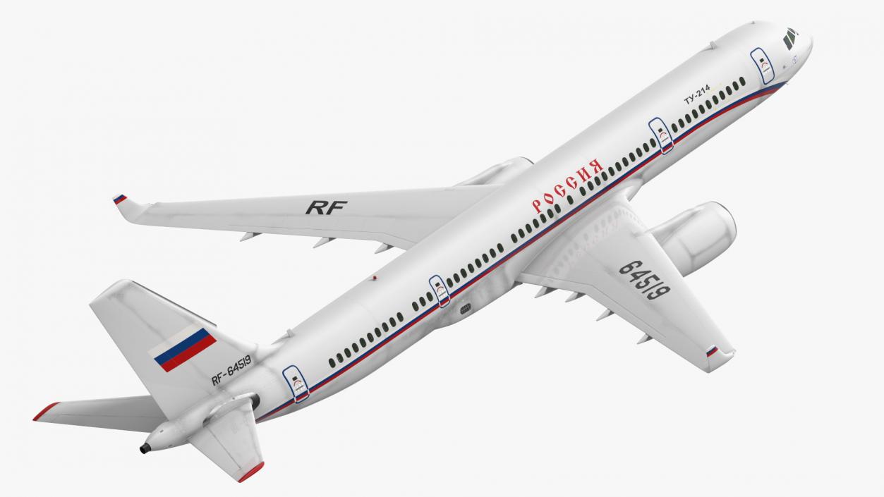 Tupolev Tu-214 Russian Government Airliner Flight 3D model