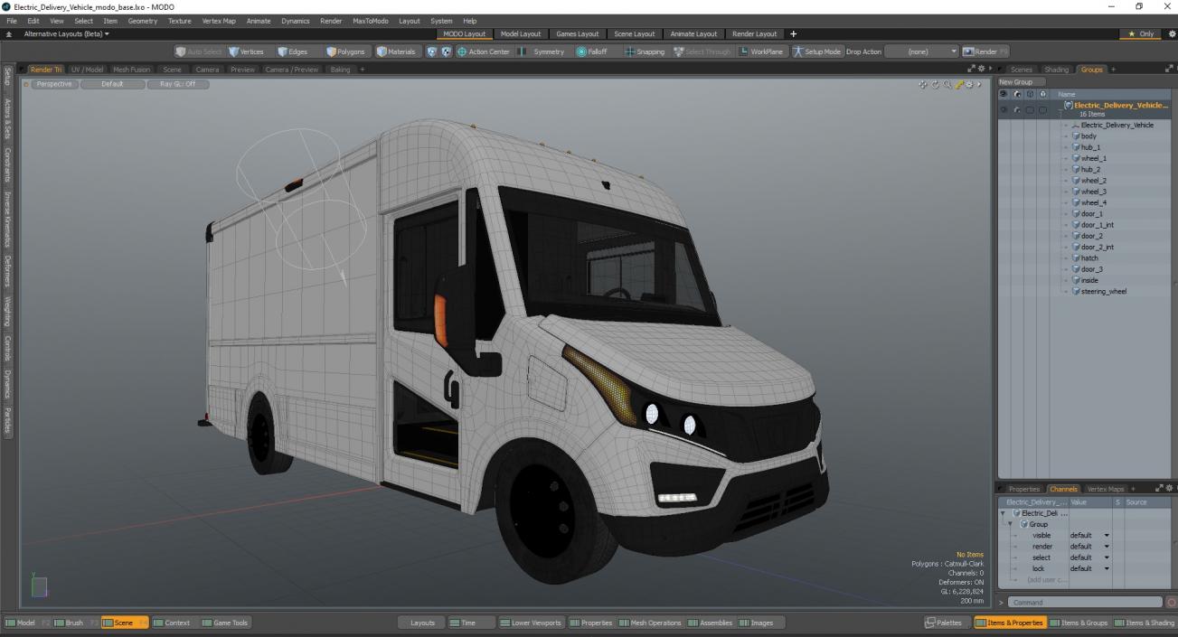 3D model Electric Delivery Vehicle