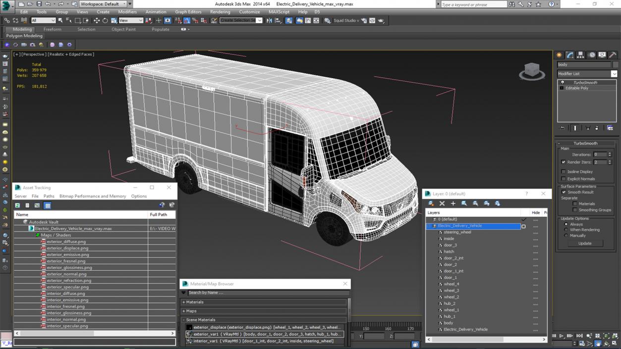 3D model Electric Delivery Vehicle