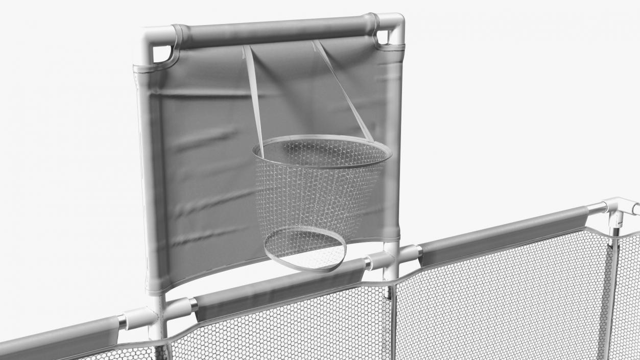 3D Grey Large Baby Playpen model