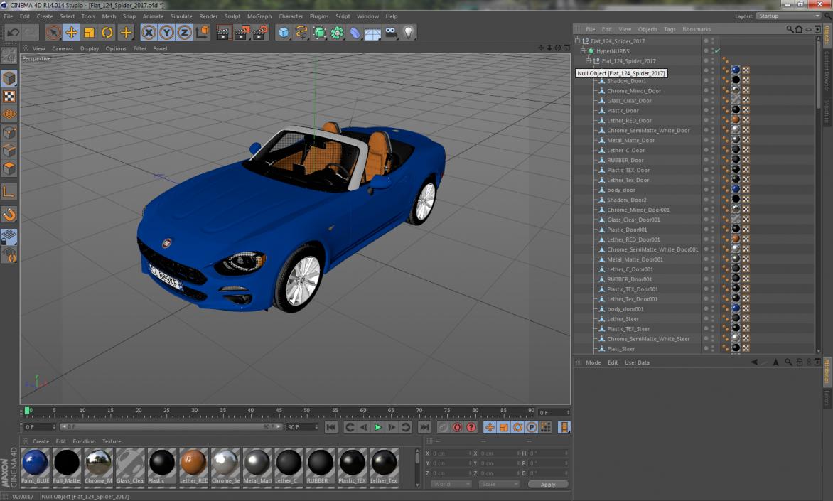 3D model Fiat 124 Spider 2017