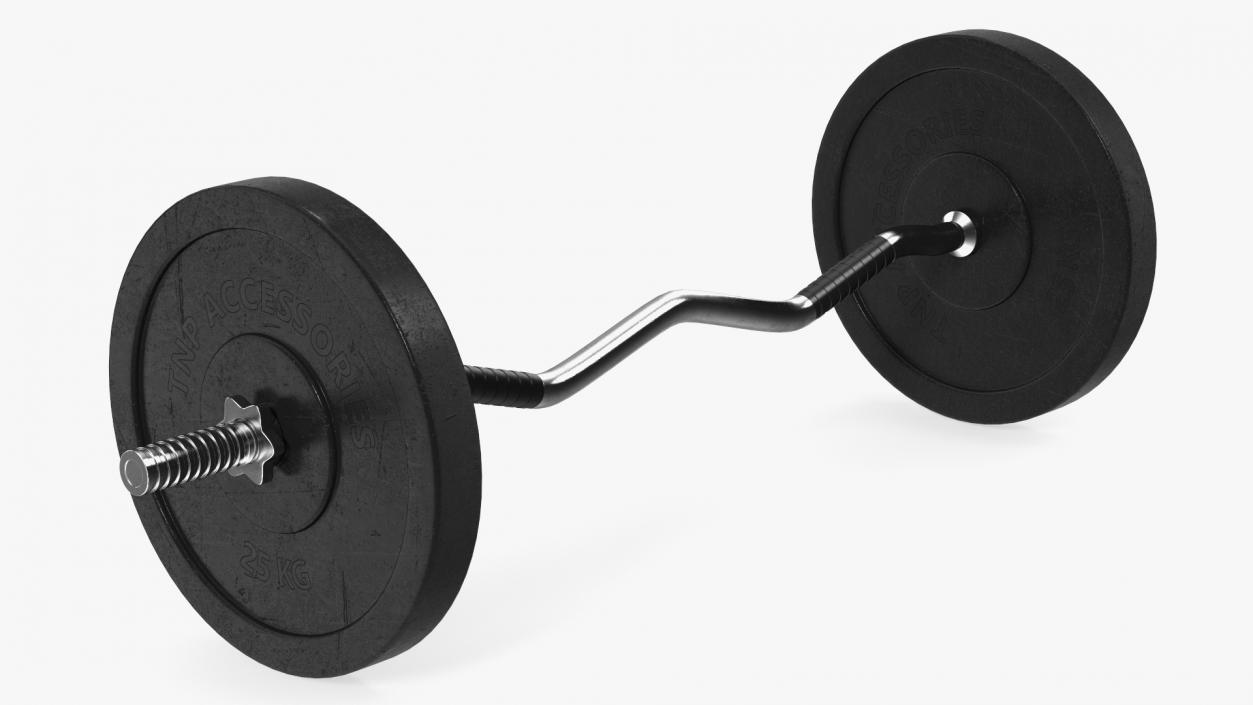 Curved Barbell 3D model