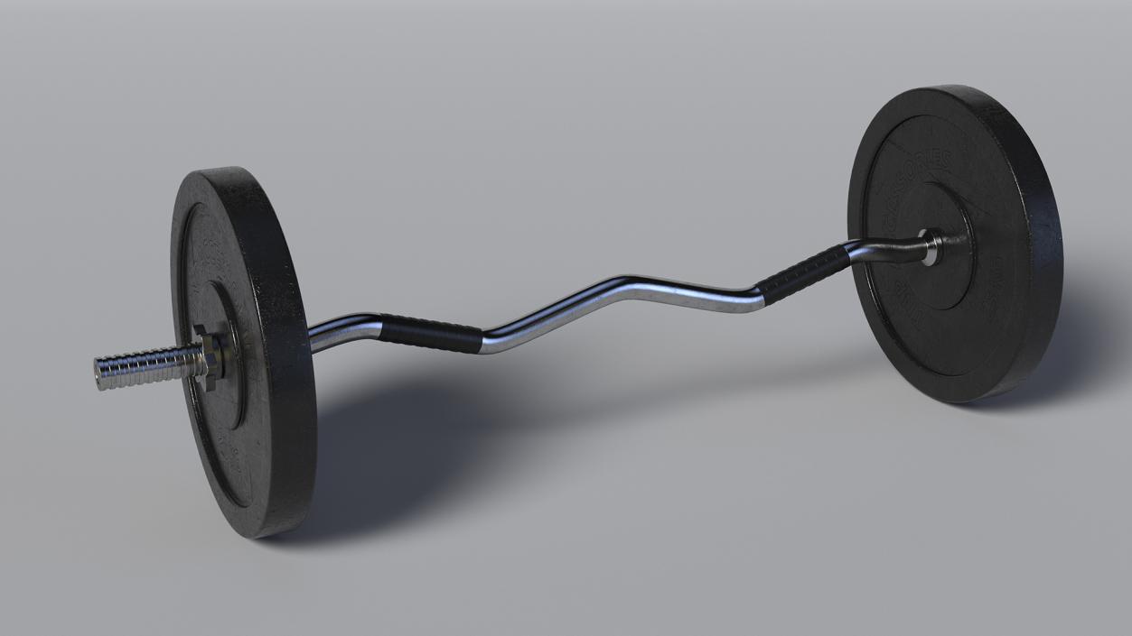 Curved Barbell 3D model