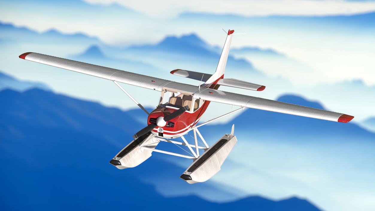 3D model Civil Floatplane Aircraft