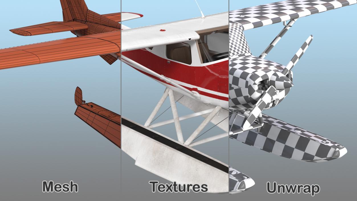 3D model Civil Floatplane Aircraft