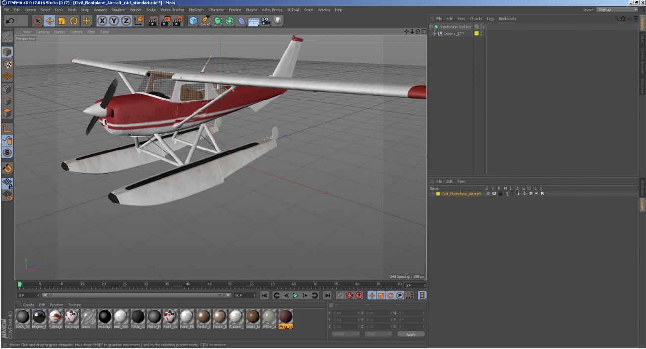 3D model Civil Floatplane Aircraft