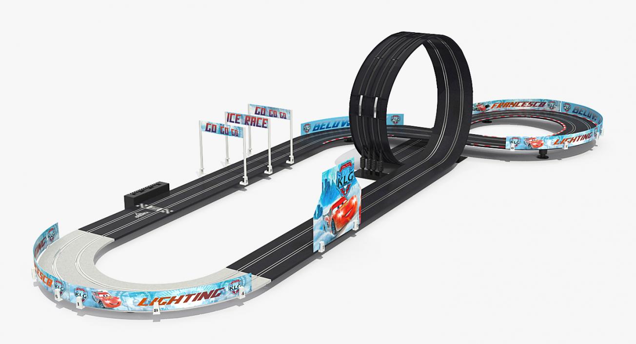 3D model Toy Racing Car Track