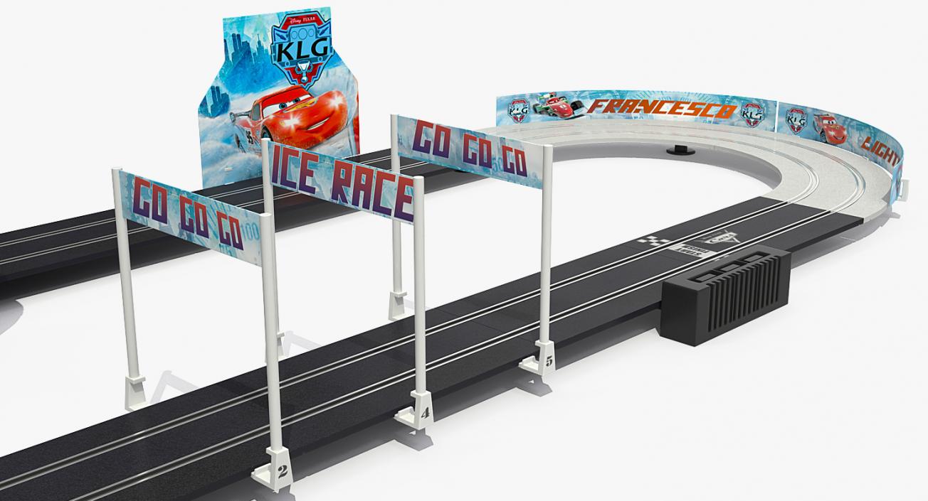 3D model Toy Racing Car Track