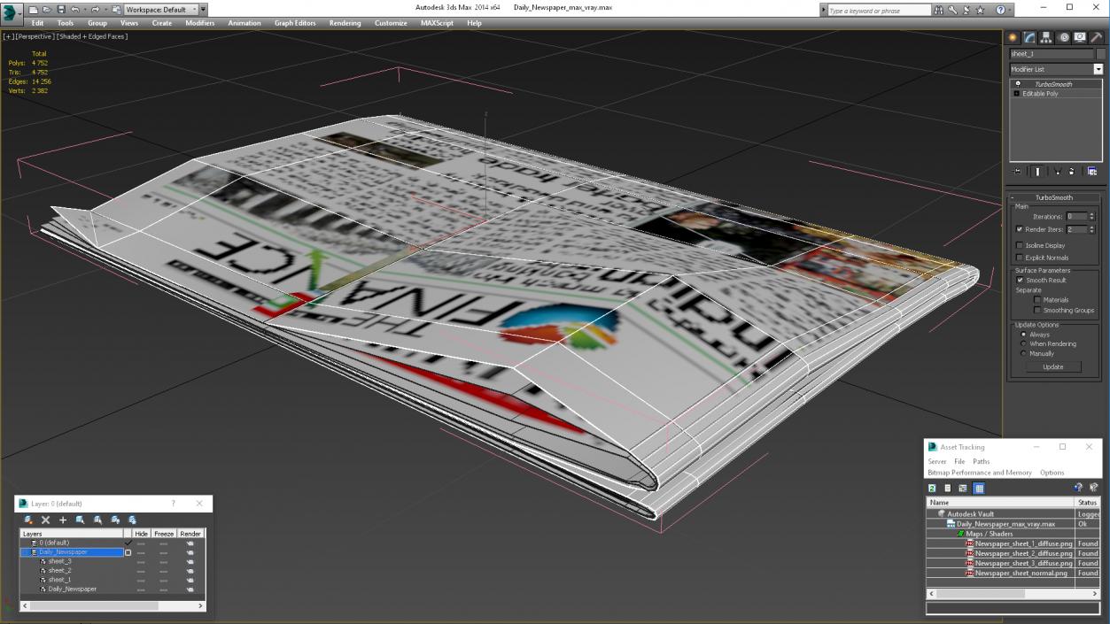 3D model Daily Newspaper