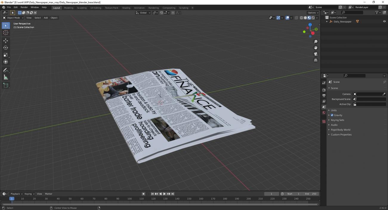 3D model Daily Newspaper