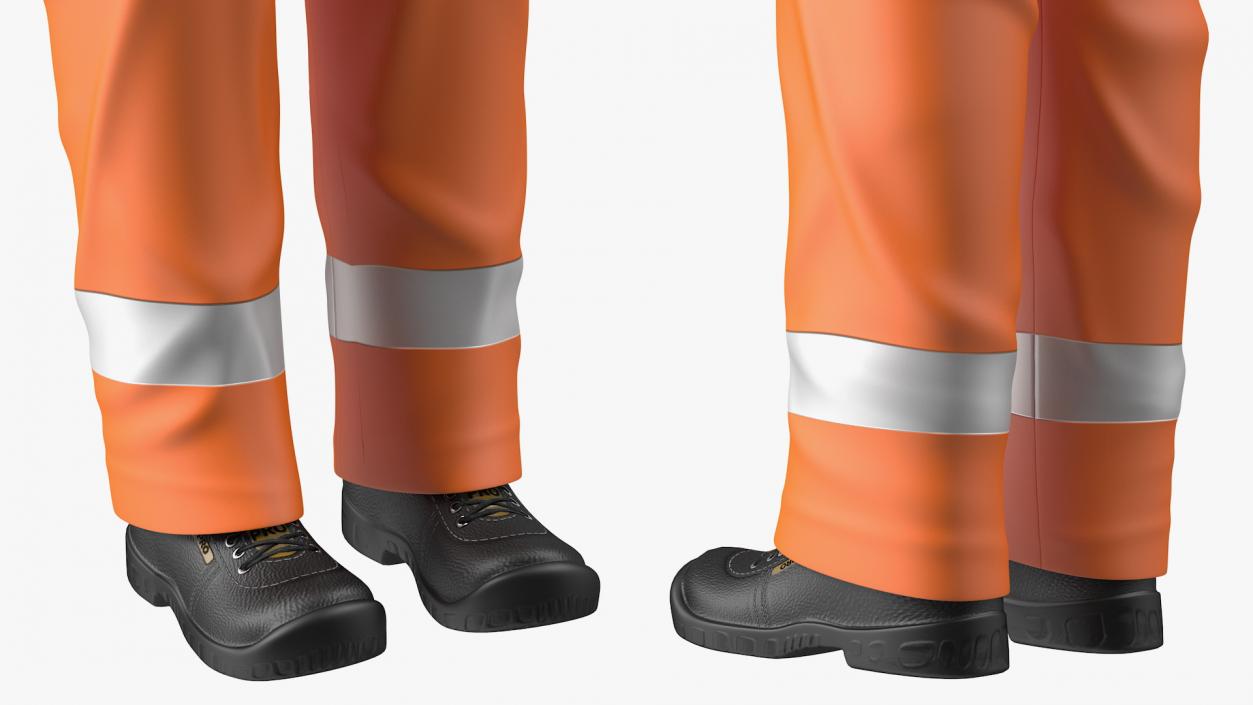 3D model African American Road Worker Rigged