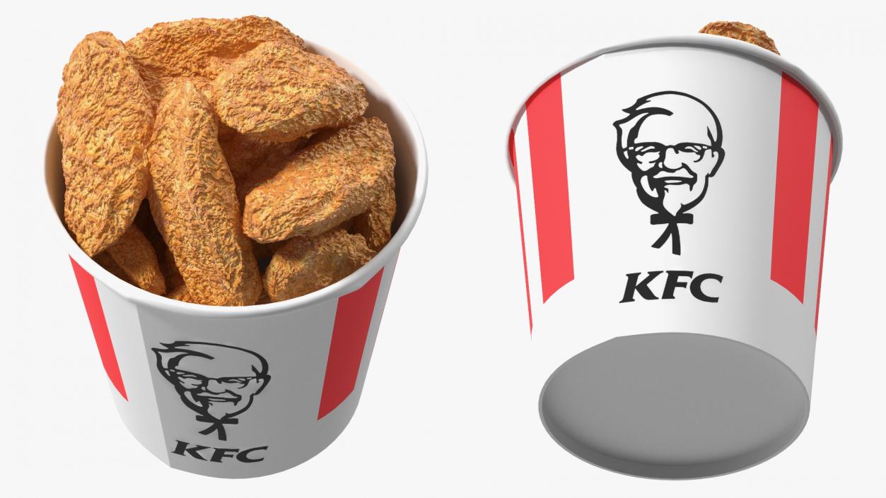 Bucket of KFC Chicken Wings 3D