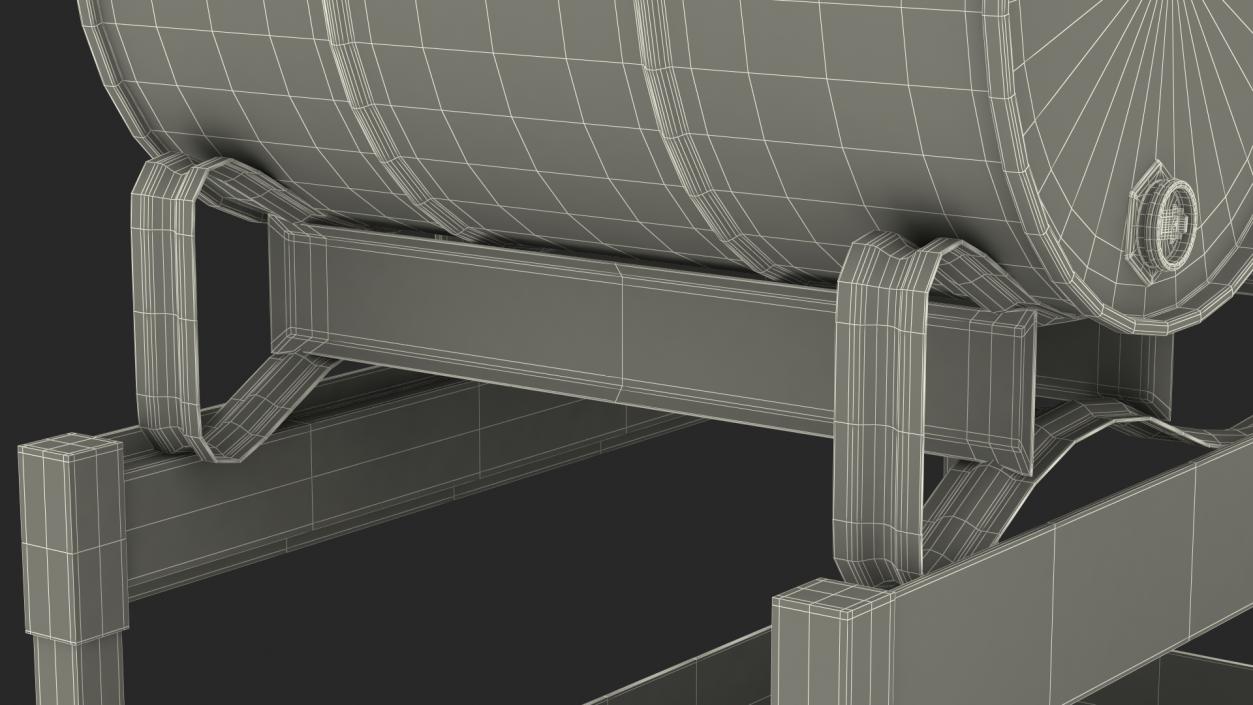 Horizontal Retention Basin with Ethanol Barrels 3D