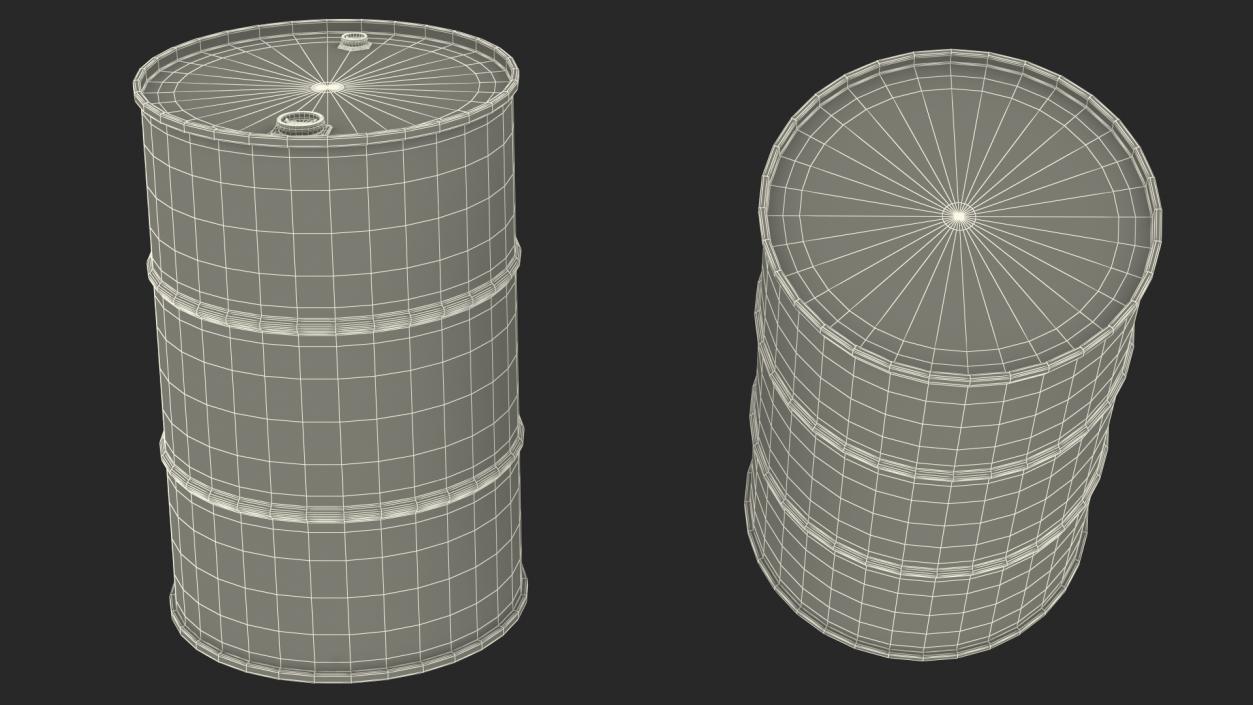 Horizontal Retention Basin with Ethanol Barrels 3D