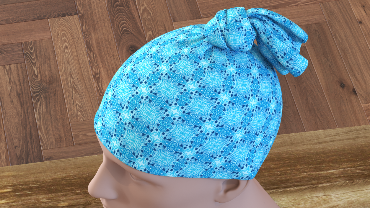 Multifunctional Neck Gaiter weared on Head 3D