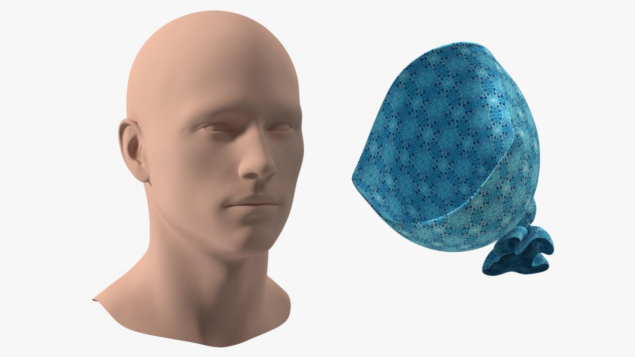 Multifunctional Neck Gaiter weared on Head 3D