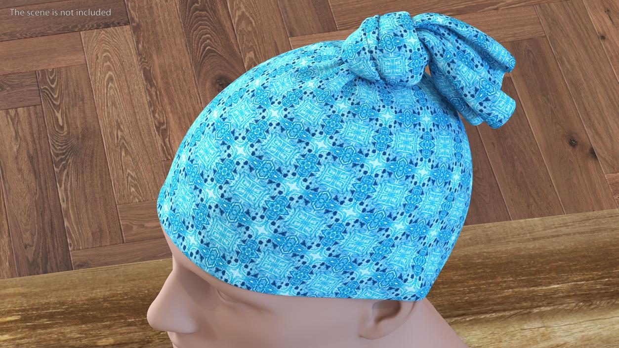 Multifunctional Neck Gaiter weared on Head 3D