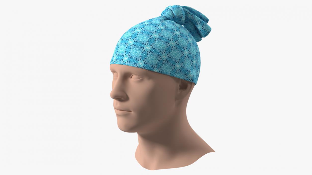 Multifunctional Neck Gaiter weared on Head 3D