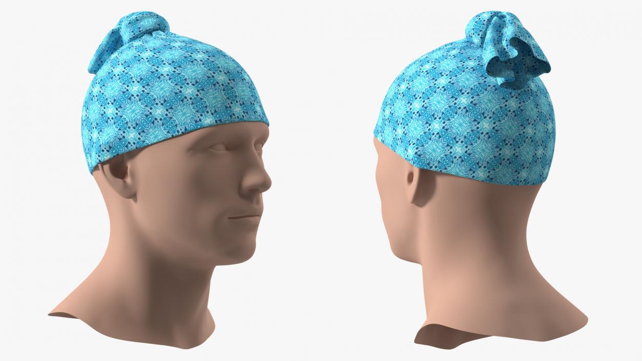 Multifunctional Neck Gaiter weared on Head 3D