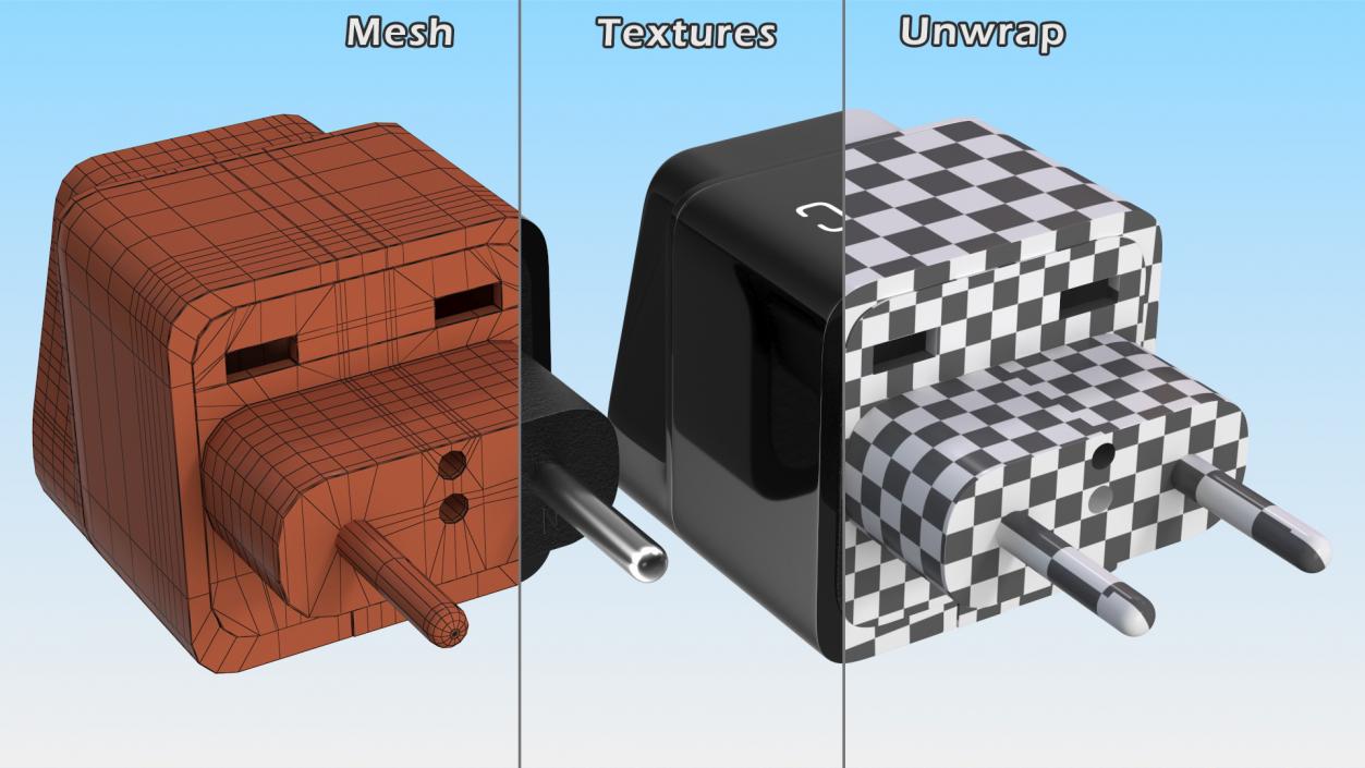 Electrical Plug Adapters Collection 7 3D