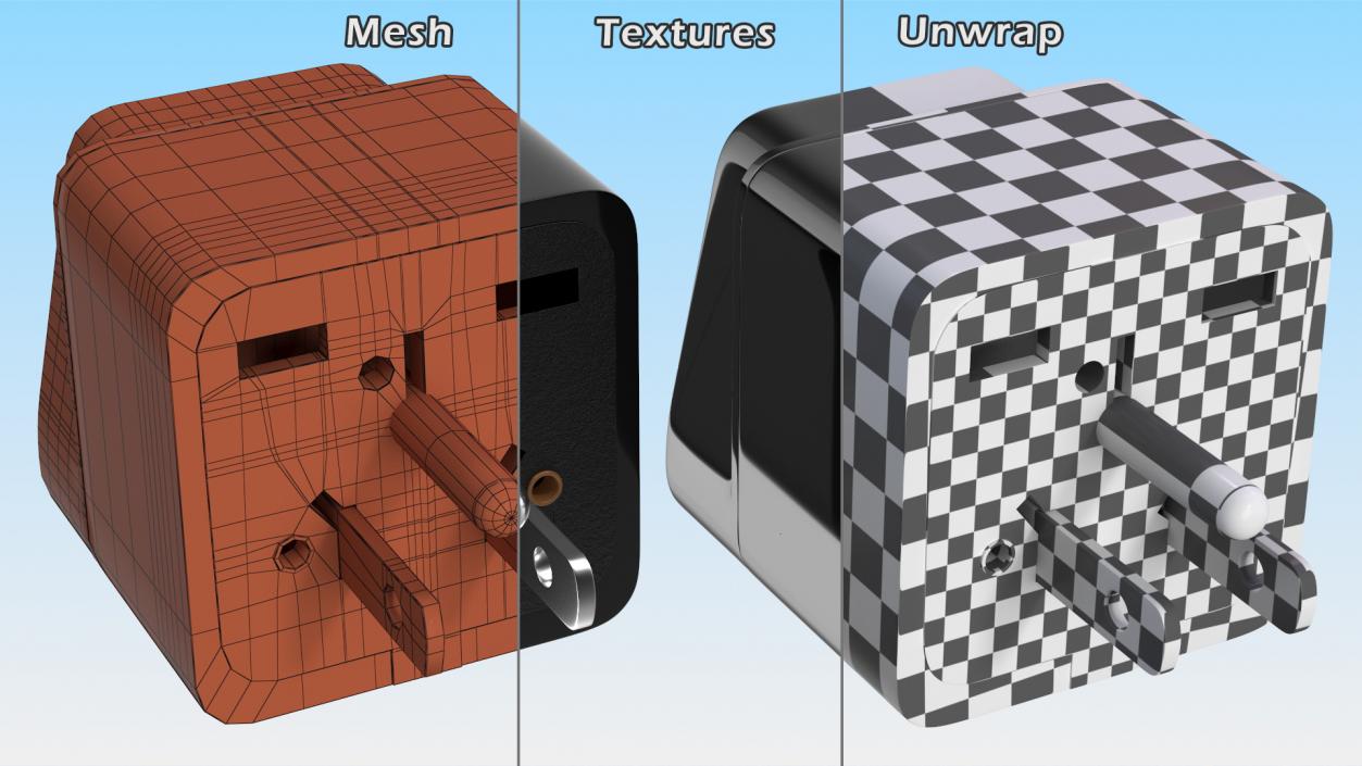 Electrical Plug Adapters Collection 7 3D