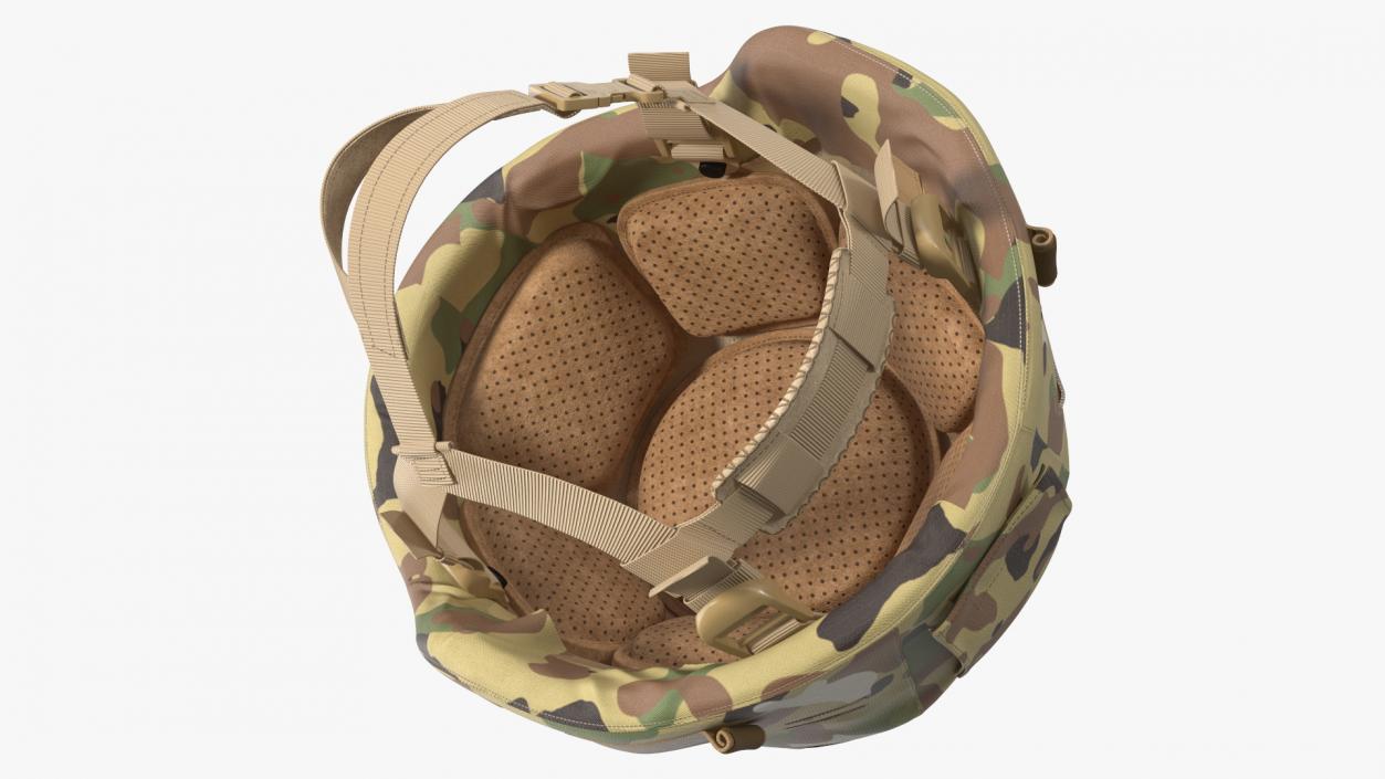 Advanced Combat Helmet Yellow Camo 3D model