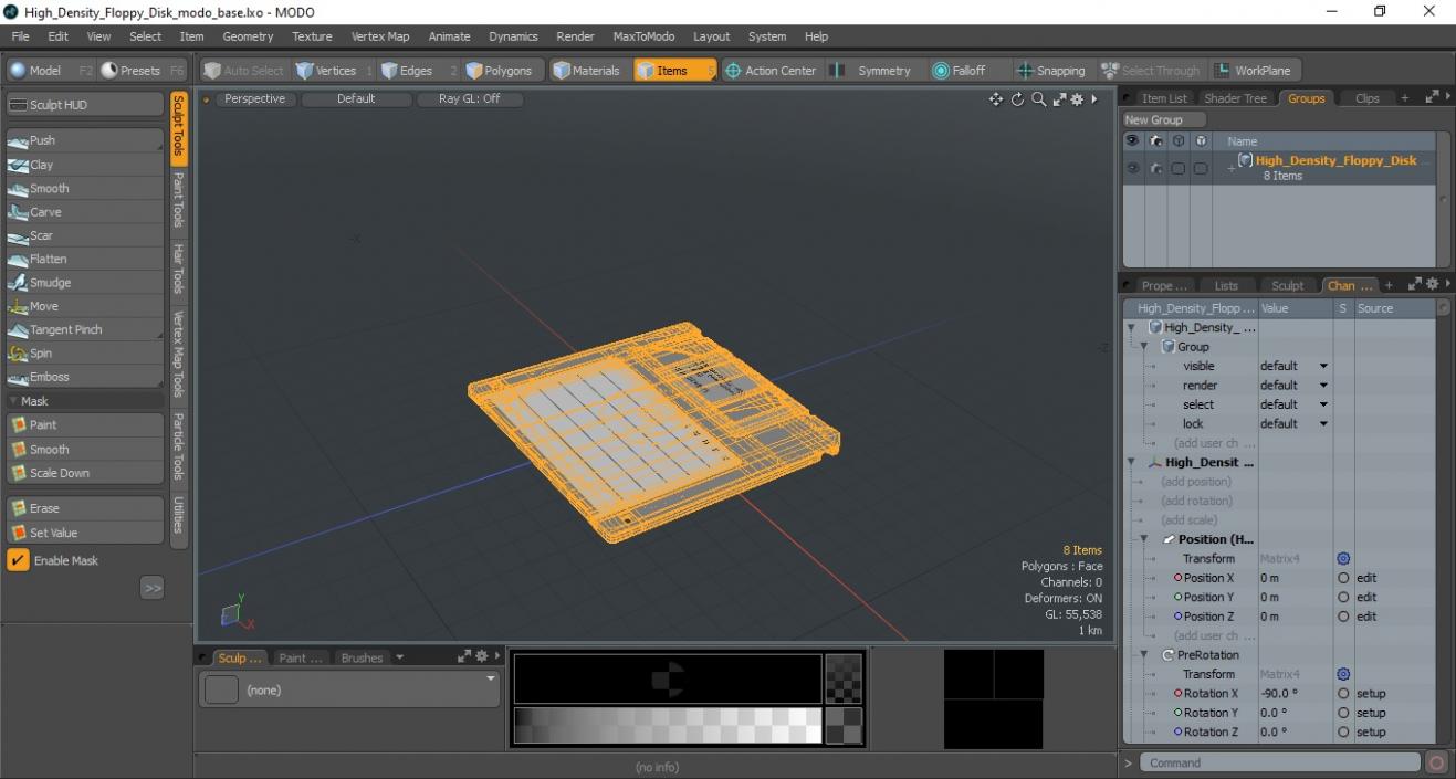 High Density Floppy Disk 3D model