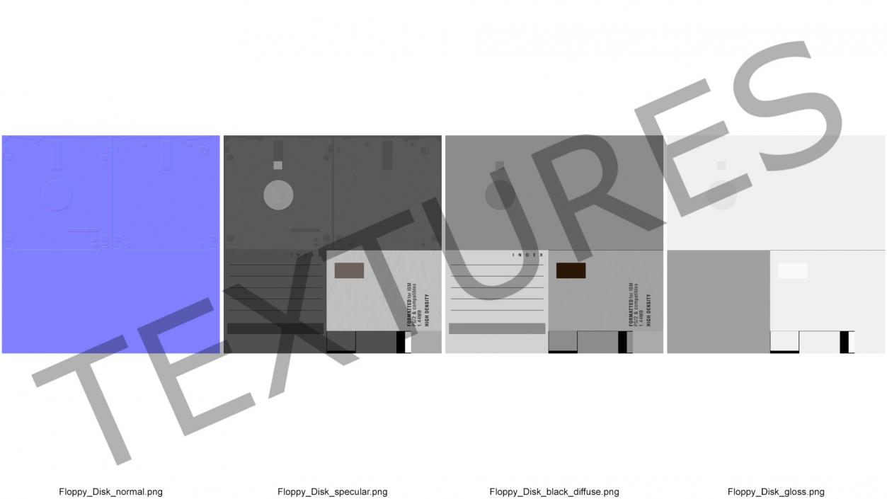 High Density Floppy Disk 3D model