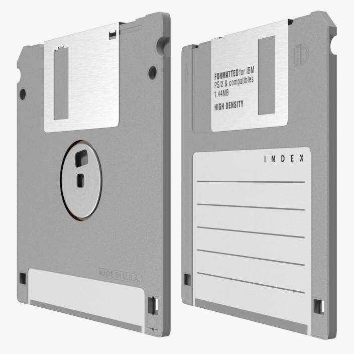 High Density Floppy Disk 3D model