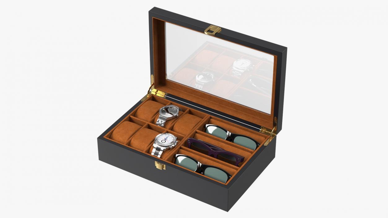 Organizer with Watches and Glasses 3D model