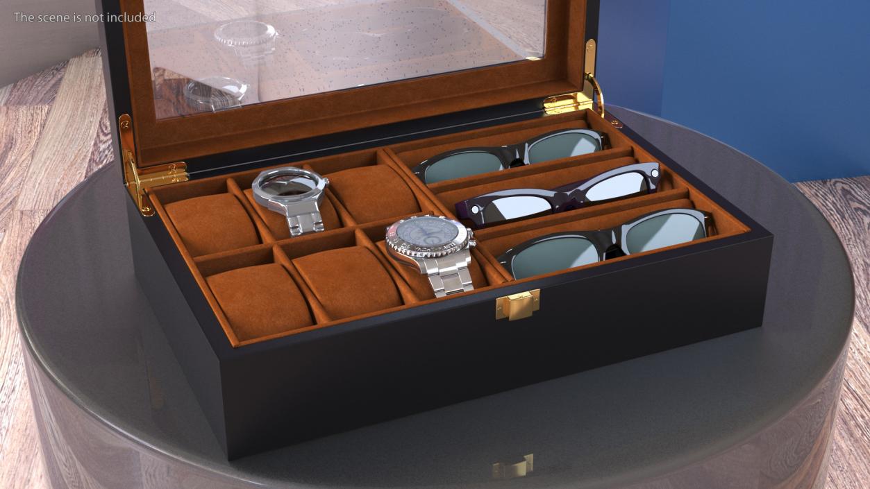 Organizer with Watches and Glasses 3D model