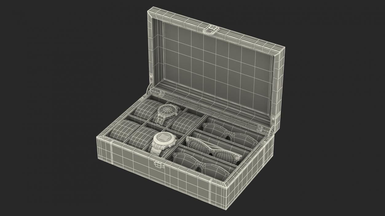 Organizer with Watches and Glasses 3D model