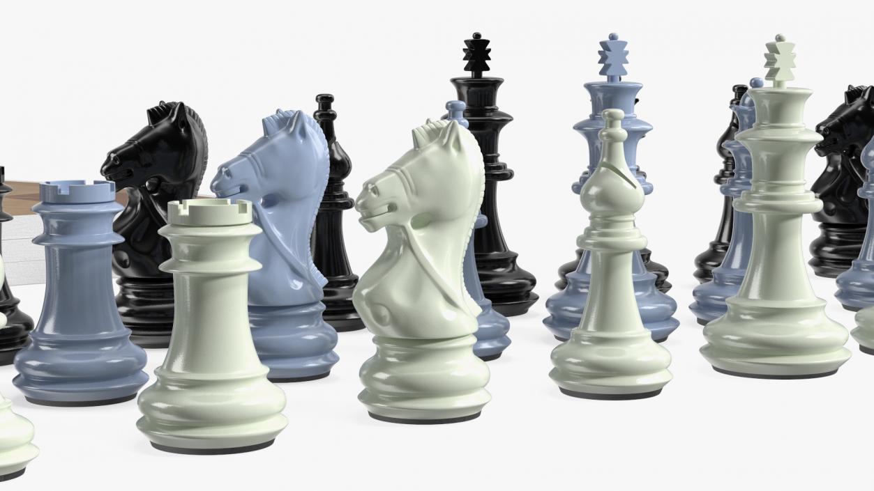 Three Player Chess Set Folded 3D model