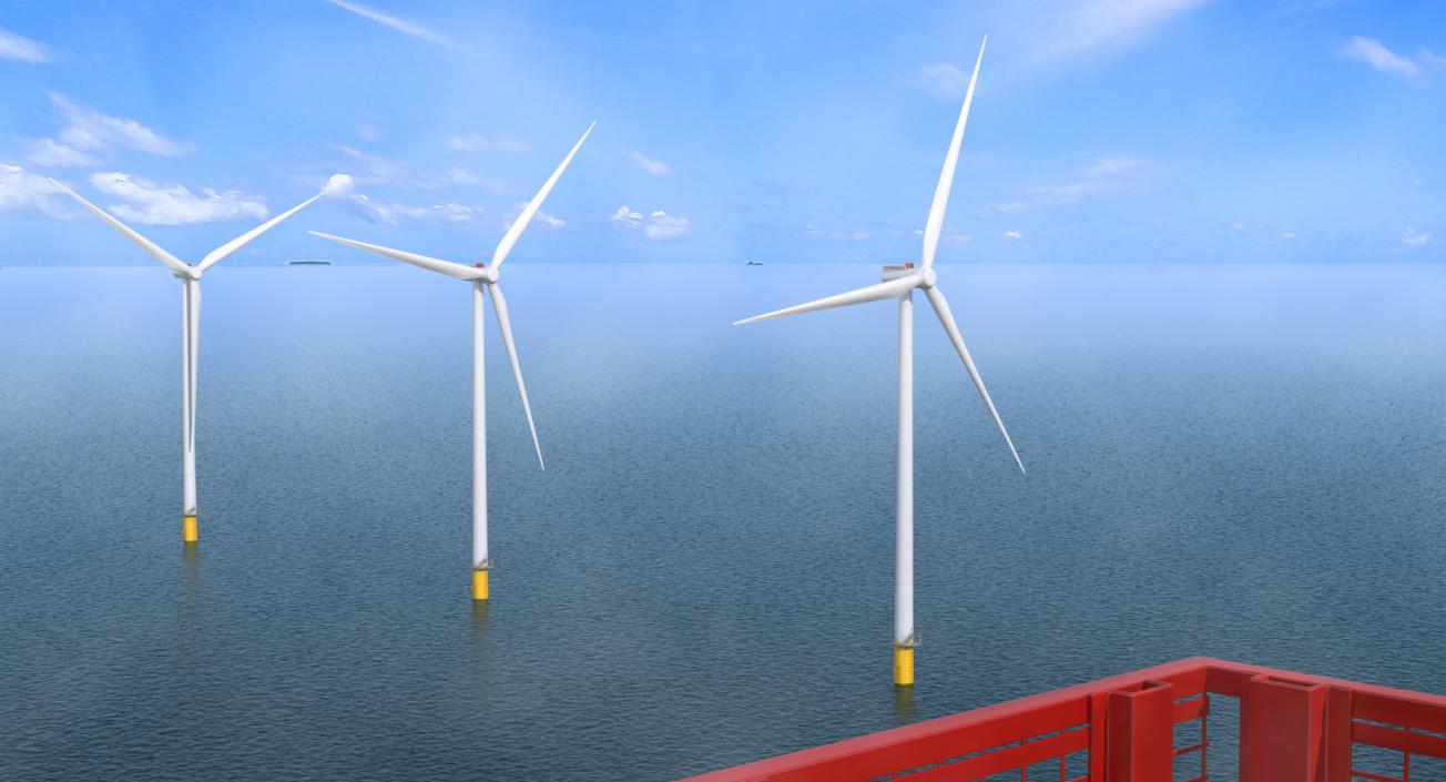 3D model Offshore Wind Power Turbine Generic