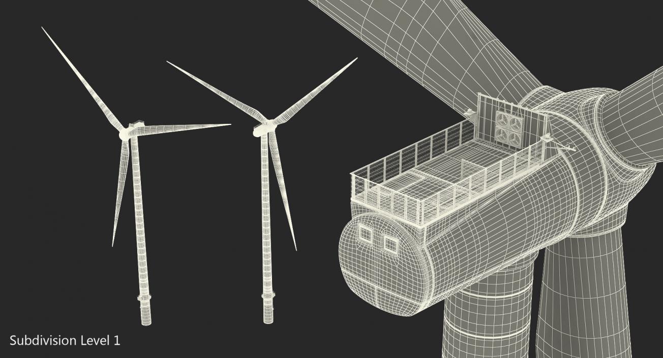 3D model Offshore Wind Power Turbine Generic