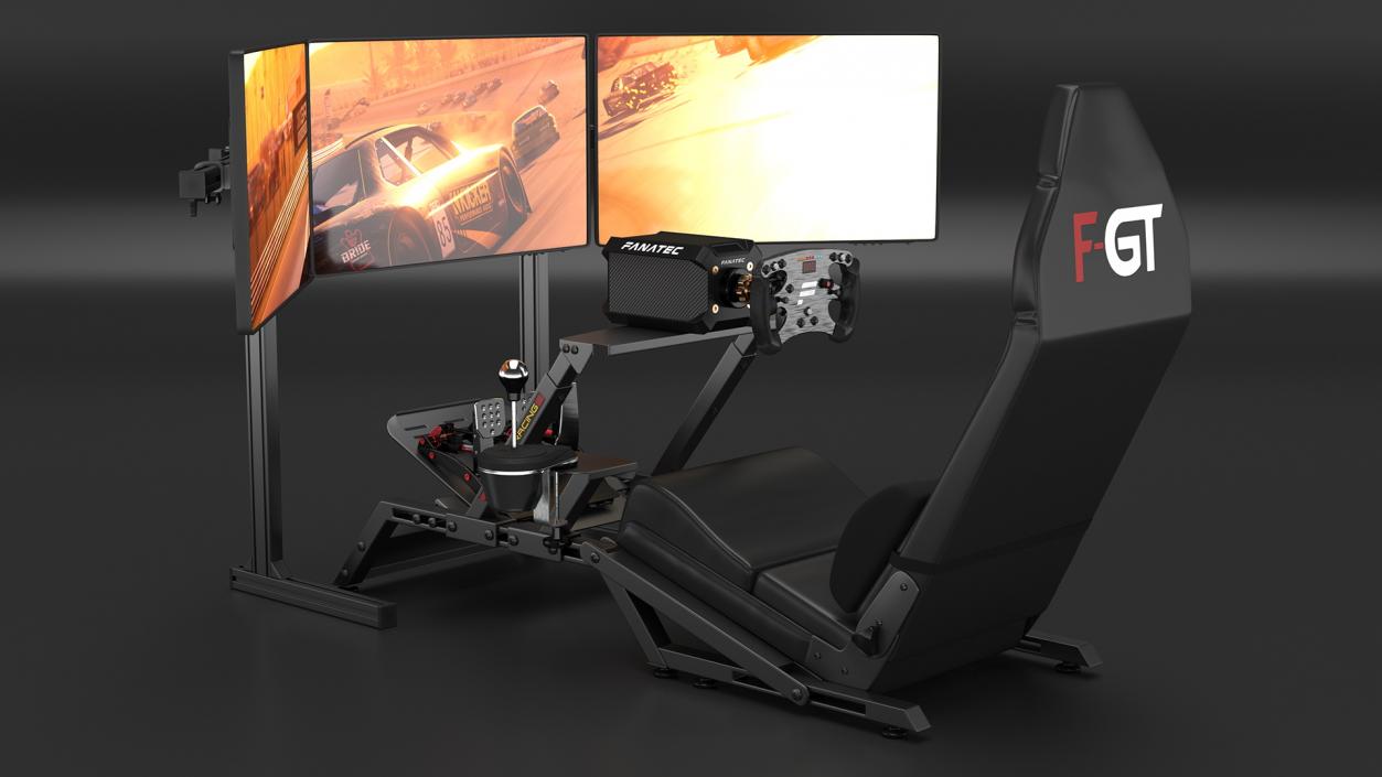 3D F-GT Racing Simulator Cockpit F1 with 3 Monitors model