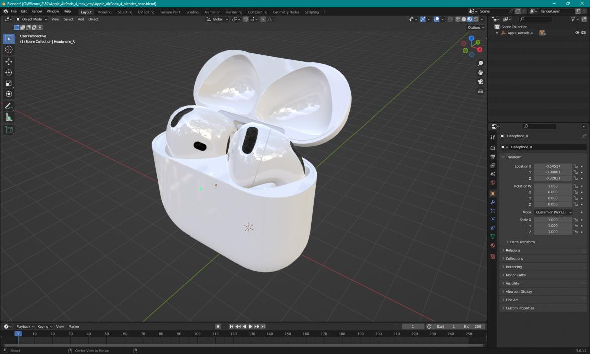 3D model Apple AirPods 4